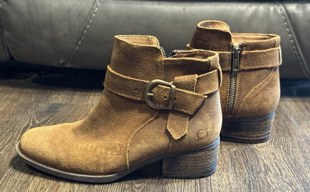 Born Morocco ￼Women’s Brown Leather Boots Booties Size US 7.5